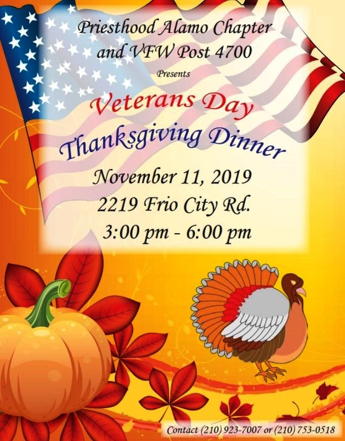 Veterans day dinner specials